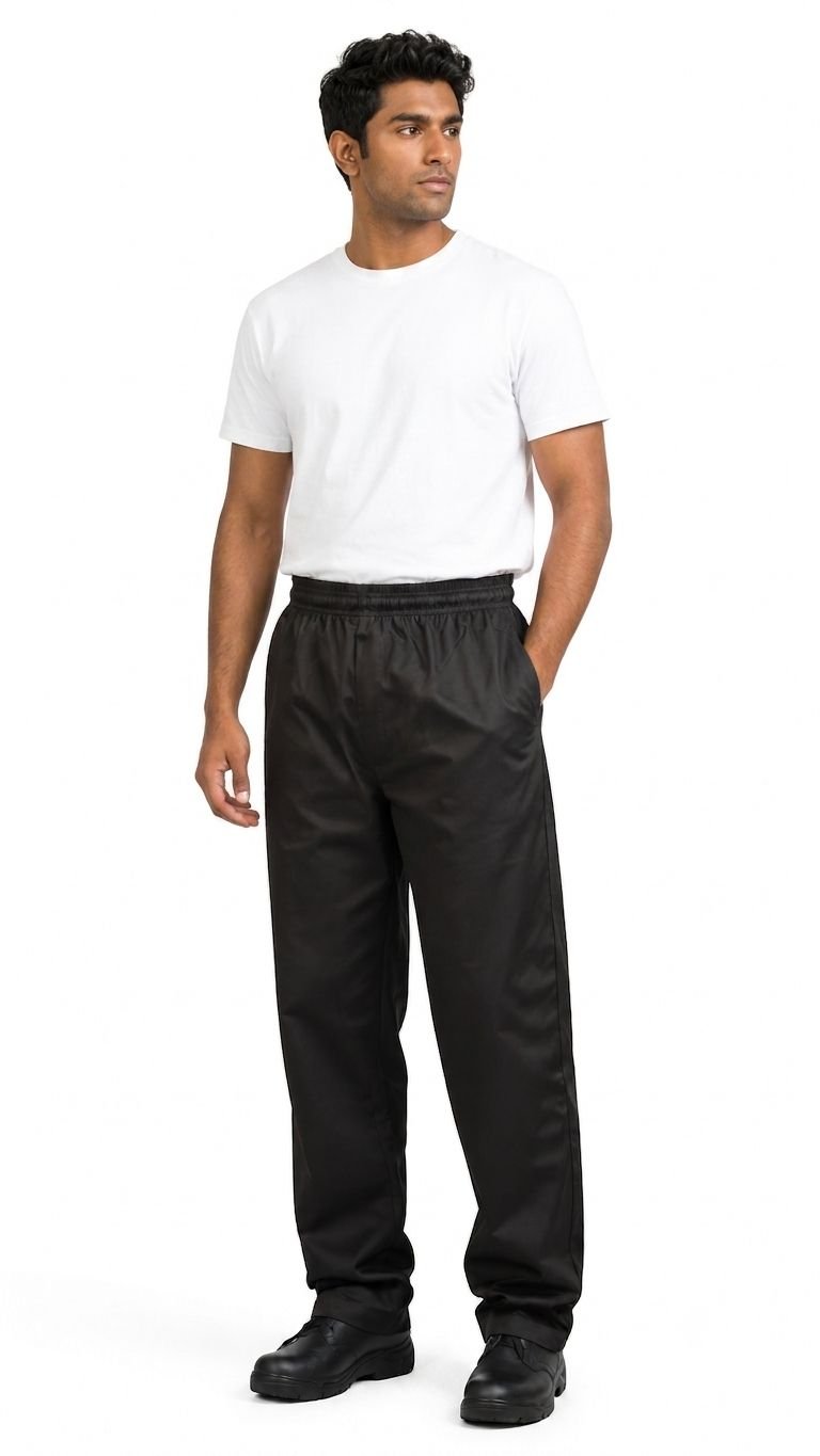 Chef Baggy Trousers — Black
